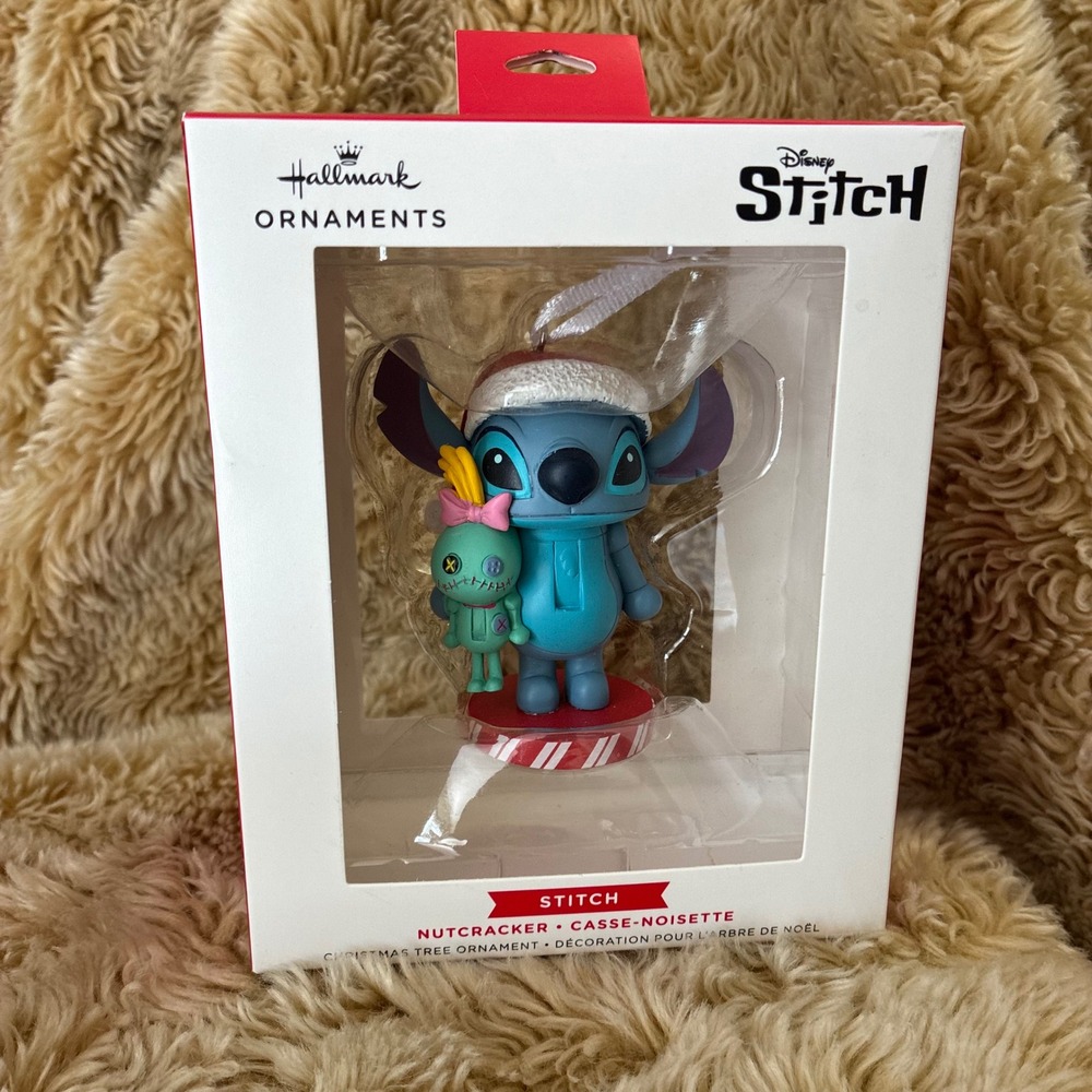 Hallmark Disney Stitch Nutcracker Ornament Scrump Santa Hat Holiday Decor Gift
